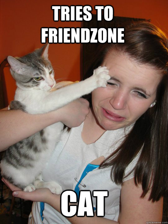 tries to friendzone cat - tries to friendzone cat  Bad Luck Bella