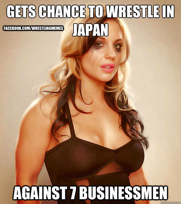 Gets Chance to wrestle in japan against 7 businessmen facebook.com/wrestlingmemes  