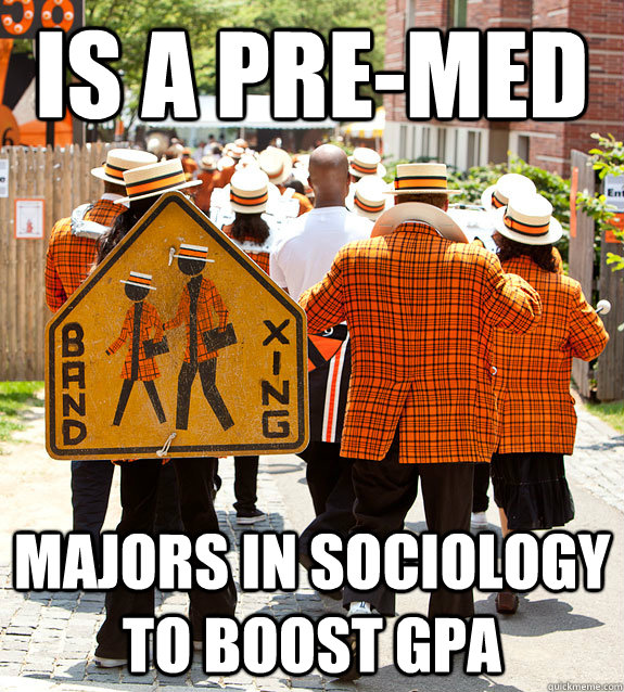is a pre-med majors in sociology to boost gpa  Princeton Problems