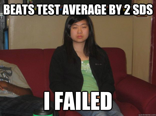 beats test average by 2 sds i failed  Angry Asian-Canadian Duckling