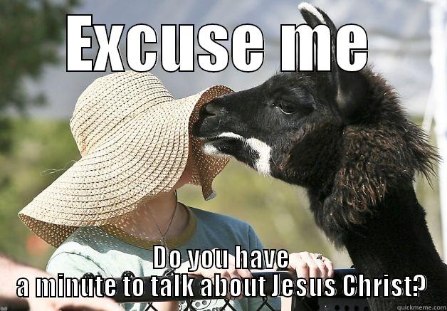 EXCUSE ME DO YOU HAVE A MINUTE TO TALK ABOUT JESUS CHRIST? Misc