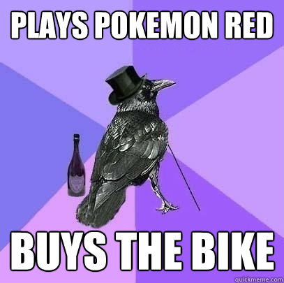 Plays pokemon red buys the bike - Plays pokemon red buys the bike  Rich Raven