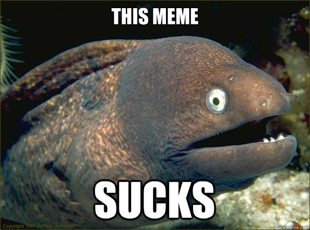 THIS MEME SUCKS  Bad Joke Eel
