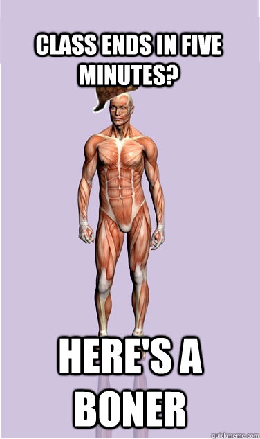 Class ends in five minutes? Here's a boner - Class ends in five minutes? Here's a boner  Misc