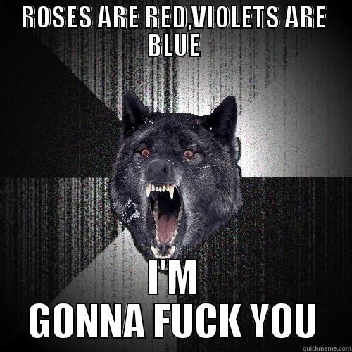 ROSES ARE RED,VIOLETS ARE BLUE I'M GONNA FUCK YOU Insanity Wolf