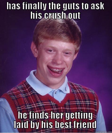 HAS FINALLY THE GUTS TO ASK HIS CRUSH OUT HE FINDS HER GETTING LAID BY HIS BEST FRIEND Bad Luck Brian