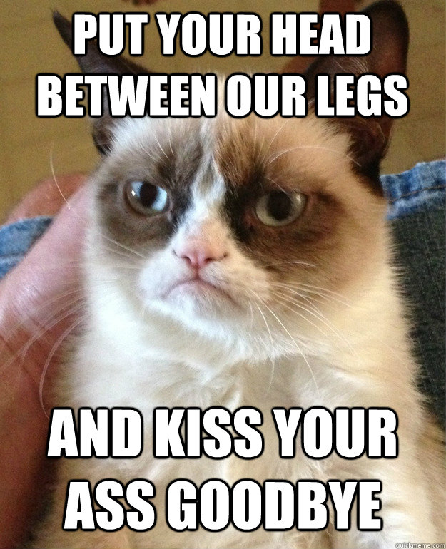 Put your head between our legs AND KISS YOUR ASS GOODBYE - Put your head between our legs AND KISS YOUR ASS GOODBYE  Misc