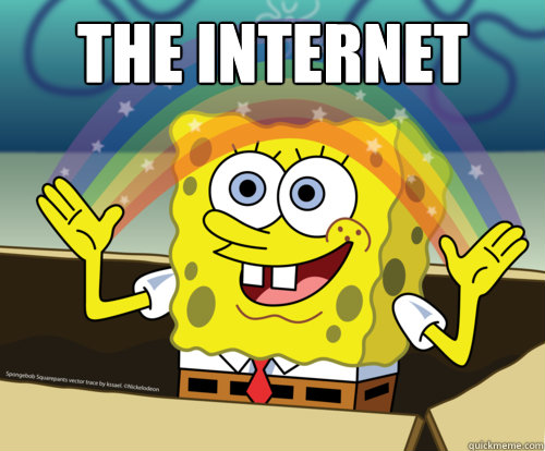 the internet   Spongebob rainbow