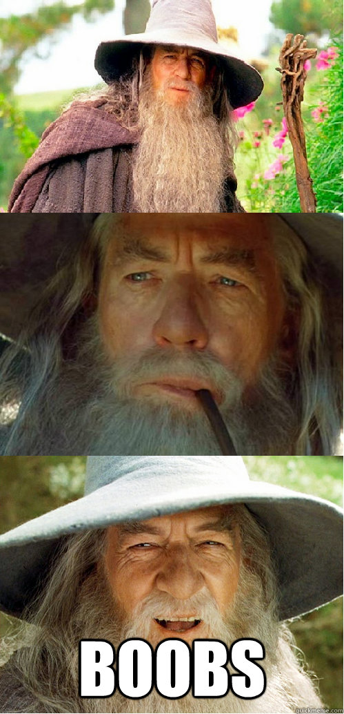  BOOBS -  BOOBS  Happy Gandalf