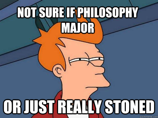 Not sure if philosophy major or just really stoned - Not sure if philosophy major or just really stoned  Futurama Fry