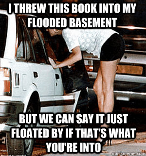I threw this book into my flooded basement but we can say it just floated by if that's what you're into - I threw this book into my flooded basement but we can say it just floated by if that's what you're into  Karma Whore