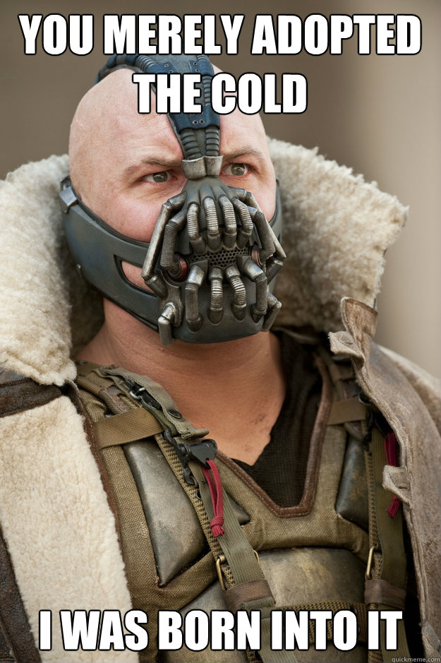 You merely adopted the cold I was born into it - You merely adopted the cold I was born into it  Bane Face