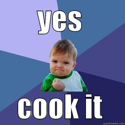 YES COOK IT Success Kid