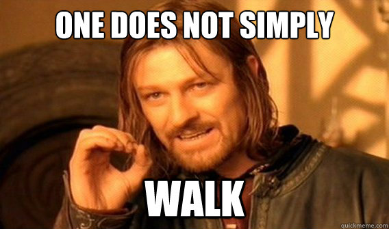 One does not simply  Walk - One does not simply  Walk  MCAT Baromir