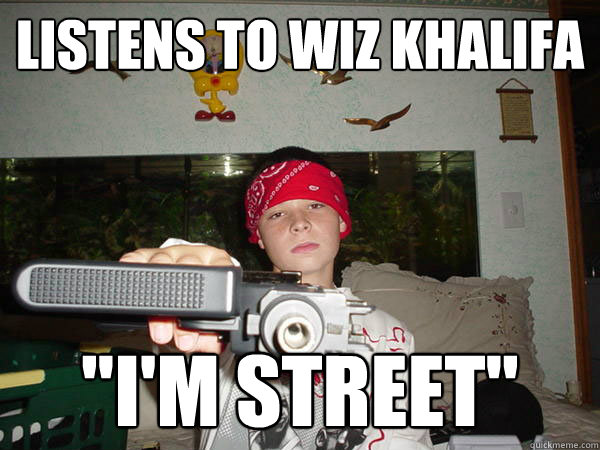 Listens to Wiz Khalifa 