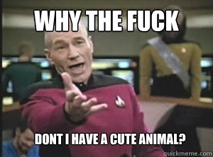 why the fuck dont i have a cute animal?  Annoyed Picard