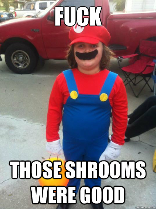 Fuck those shrooms were good  Derp Mario