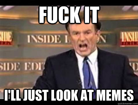 Fuck it I'll just look at memes  Bill OReilly Fuck It