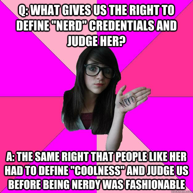 Q: what gives us the right to define 