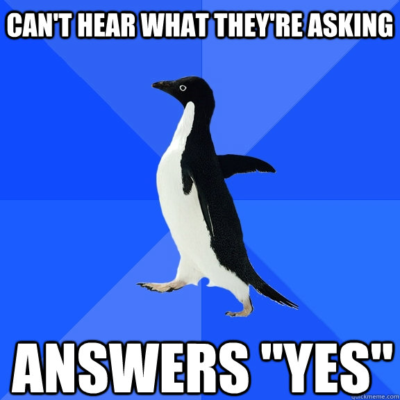 Can't hear what they're asking answers 