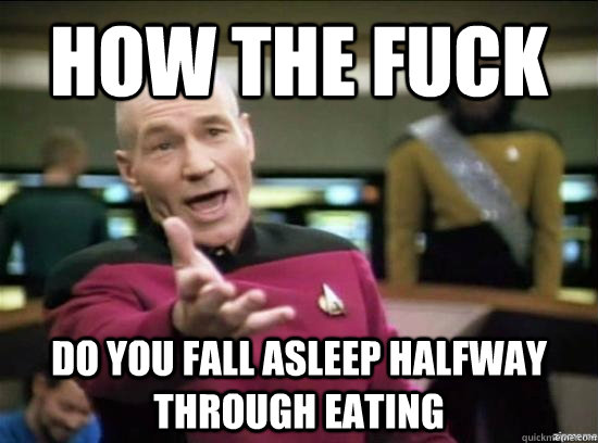 How the fuck do you fall asleep halfway through eating - How the fuck do you fall asleep halfway through eating  Misc