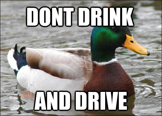Dont Drink And drive  Actual Advice Mallard