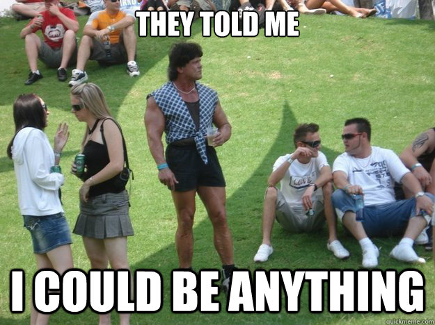 THey told me i could be anything  Butch Cross-Dresser