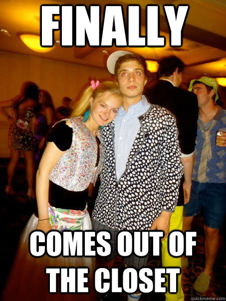 Finally Comes out of the closet - Finally Comes out of the closet  GayJ