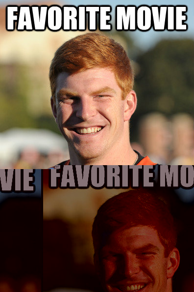 favorite movie soul surfer  Andy Dalton Ginger