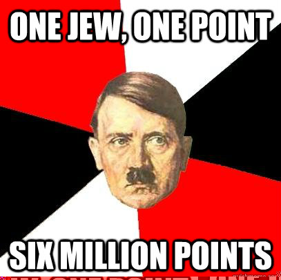 One jew, one point six million points  Advice Hitler