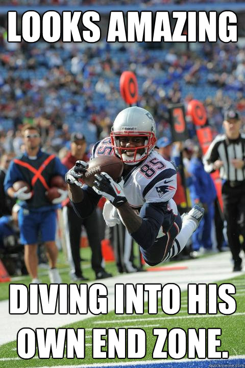 Looks amazing Diving into his own end zone. - Looks amazing Diving into his own end zone.  Very Photogenic Football Player