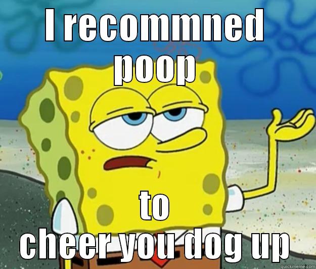 I RECOMMNED POOP TO CHEER YOU DOG UP Tough Spongebob