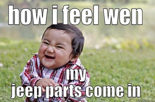 HOW I FEEL WEN MY JEEP PARTS COME IN Evil Toddler