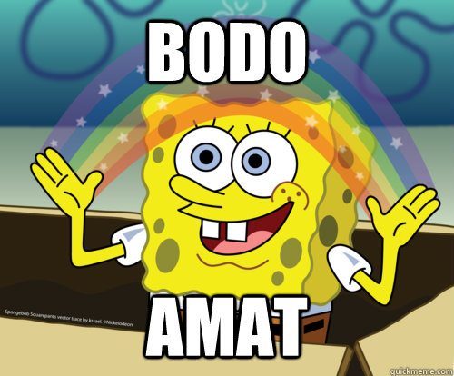 BODO AMAT  Spongebob rainbow