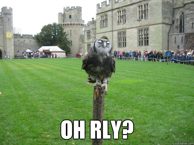  Oh RLY? -  Oh RLY?  Pompous Owl