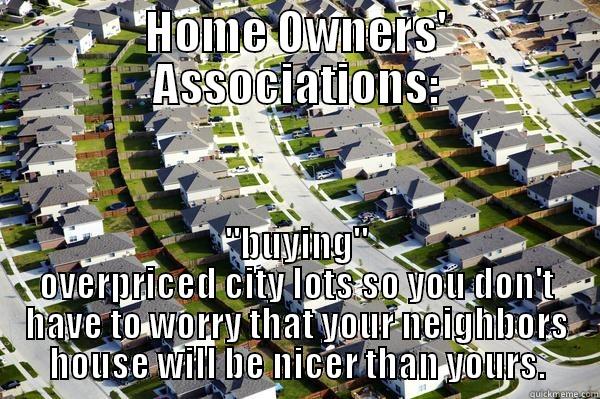 HOME OWNERS' ASSOCIATIONS: 