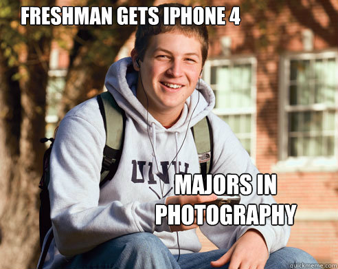 Freshman gets iPhone 4 Majors in photography  College Freshman