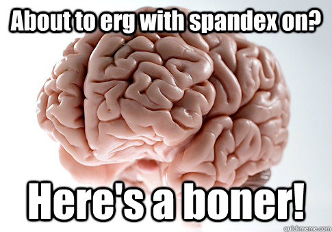 About to erg with spandex on? Here's a boner! - About to erg with spandex on? Here's a boner!  Scumbag Brain
