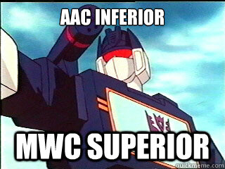 AAC inferior MWC superior  Soundwave breakfast comparison