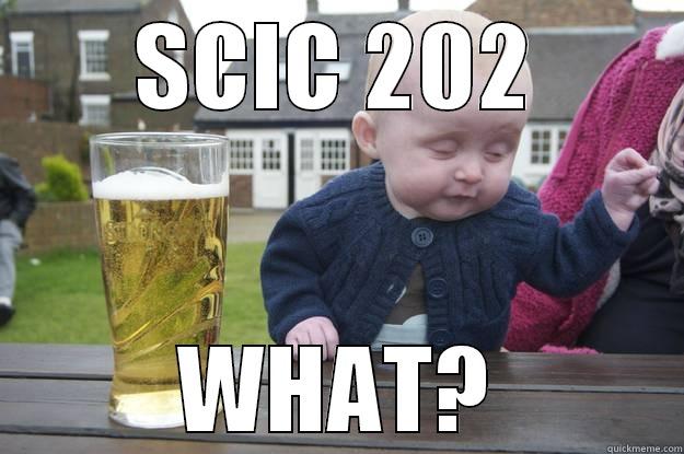 SCIC 202 WHAT? drunk baby