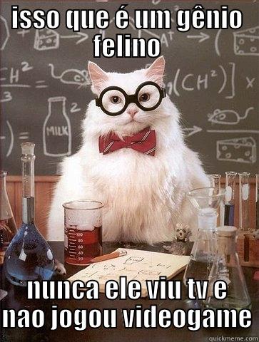 ISSO QUE É UM GÊNIO FELINO NUNCA ELE VIU TV E NAO JOGOU VIDEOGAME Chemistry Cat