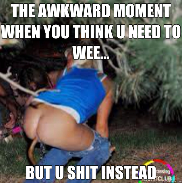 THE AWKWARD MOMENT WHEN YOU THINK U NEED TO WEE... BUT U SHIT INSTEAD  