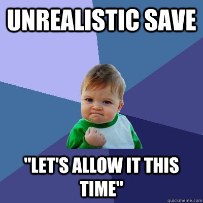 unrealistic save 