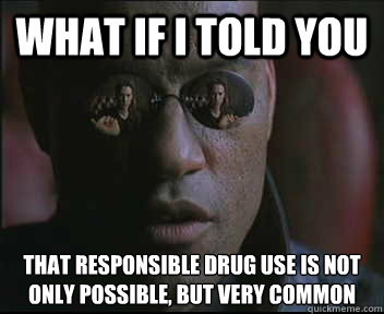 what if i told you that responsible drug use is not only possible, but very common  Morpheus SC