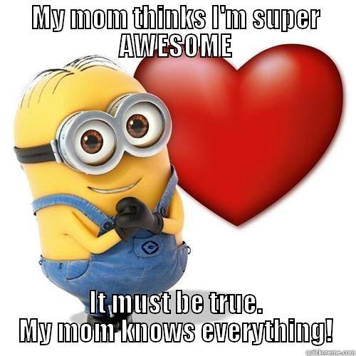 MY MOM THINKS I'M SUPER AWESOME IT MUST BE TRUE. MY MOM KNOWS EVERYTHING! Misc