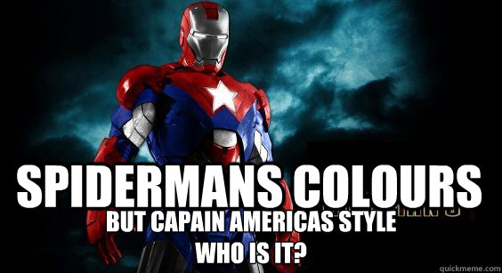 spidermans colours but capain americas style
who is it?  