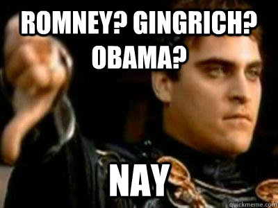 Romney? Gingrich? Obama? Nay  Downvoting Roman