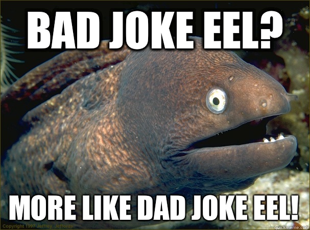 Bad joke eel? More like DAD joke eel!  Bad Joke Eel