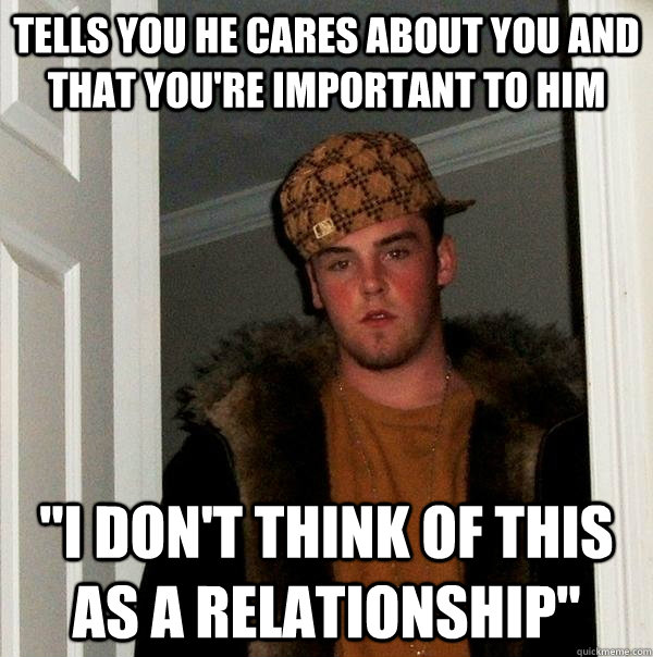 tells you he cares about you and that you're important to him 