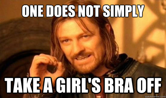 One Does Not Simply take a girl's bra off  Boromir